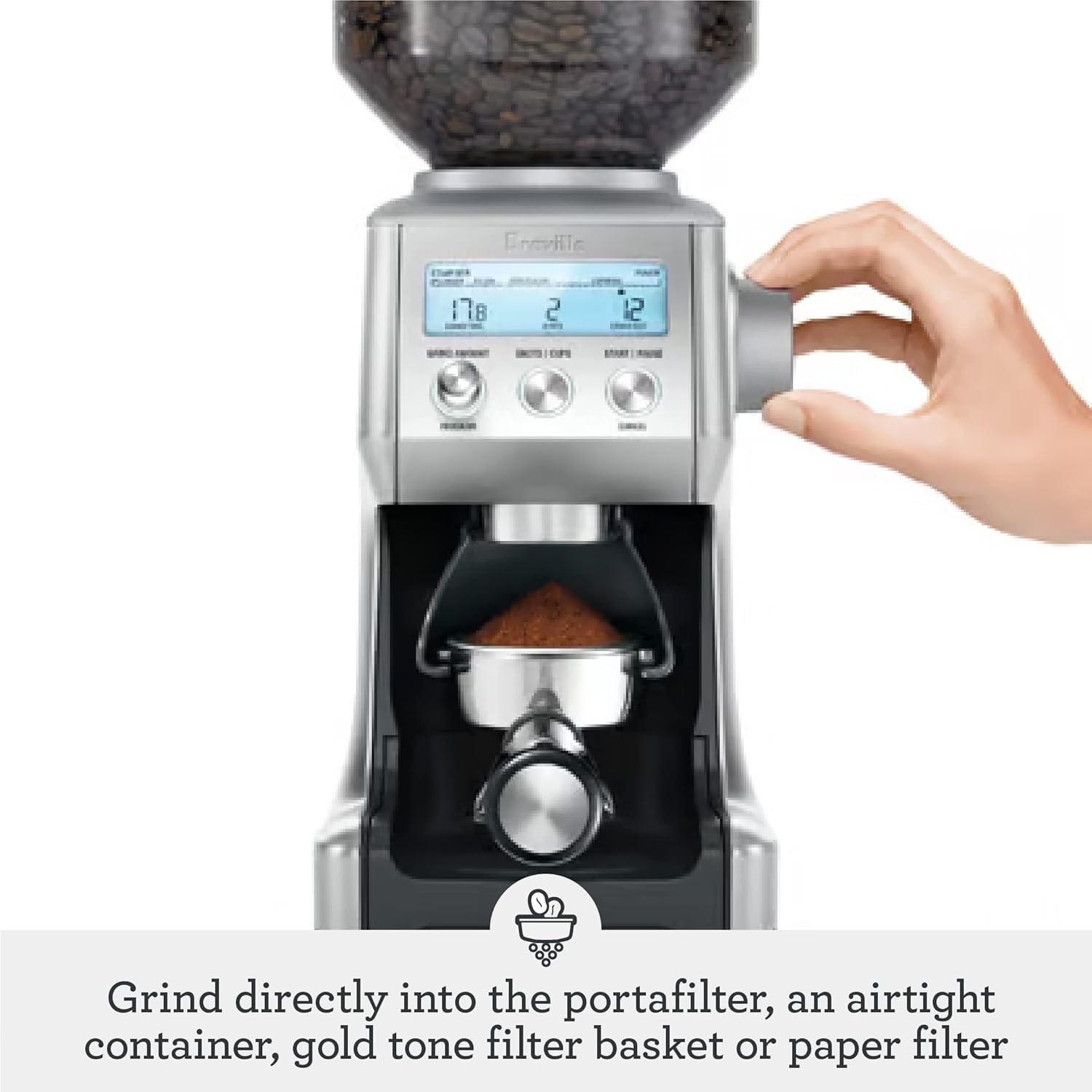 image:imageBreville BCG820BTR Smart Grinder Pro for Coffee and Espresso Black TruffleCranberry Red