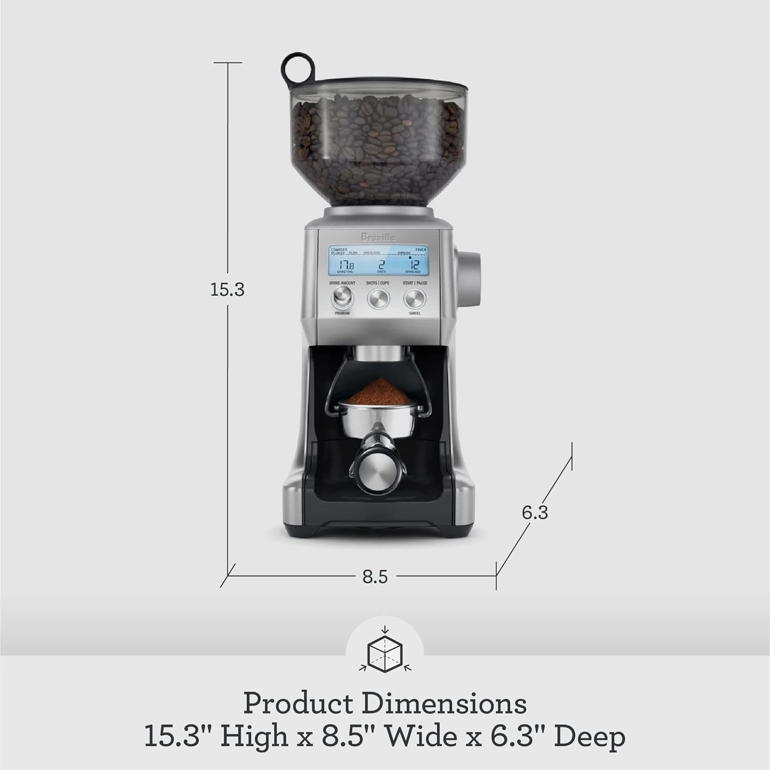 image:imageBreville BCG820BTR Smart Grinder Pro for Coffee and Espresso Black TruffleRed Velvet Cake