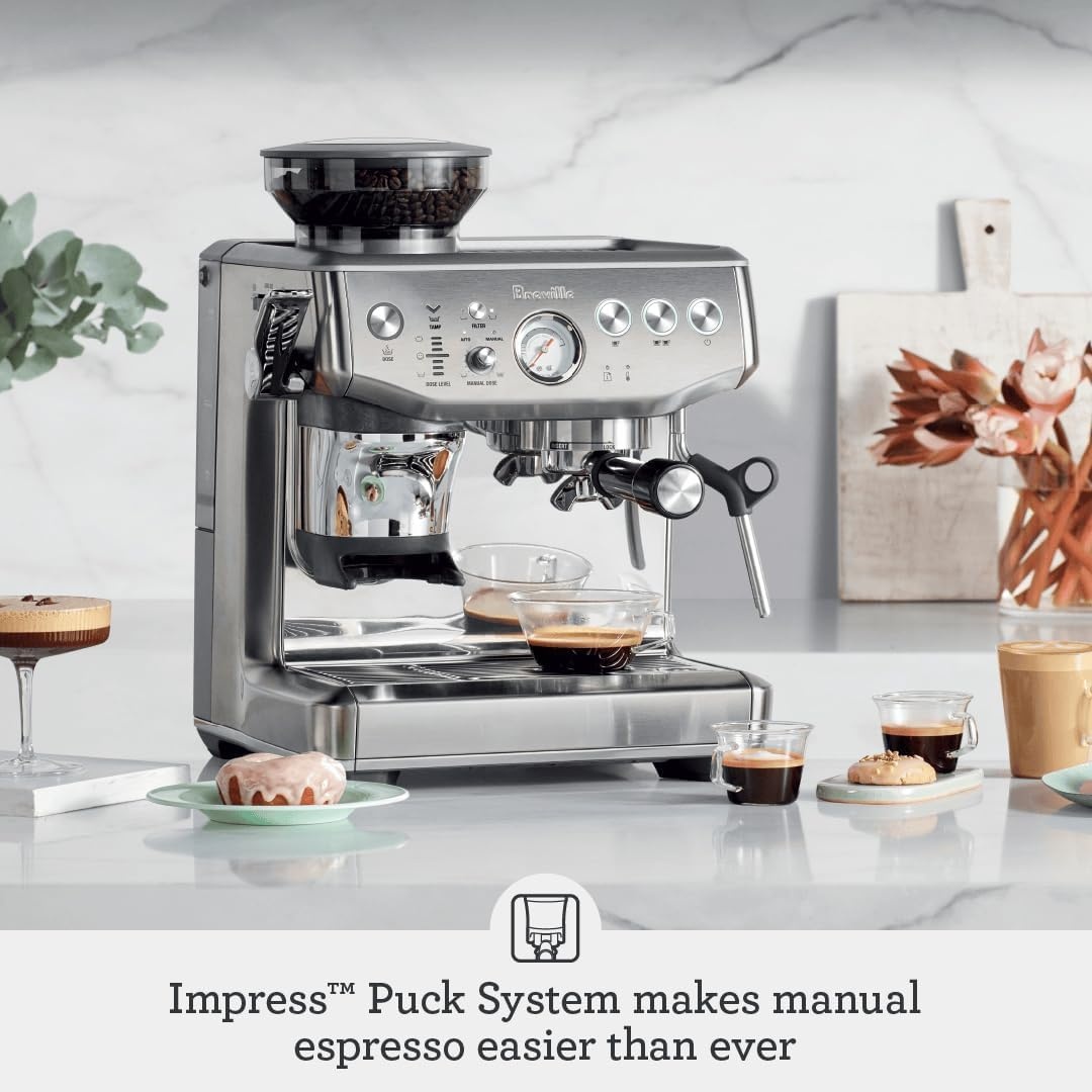 image:imageBreville Barista Express Impress Espresso Machine BES876BTR Black TruffleBrushed Stainless Steel