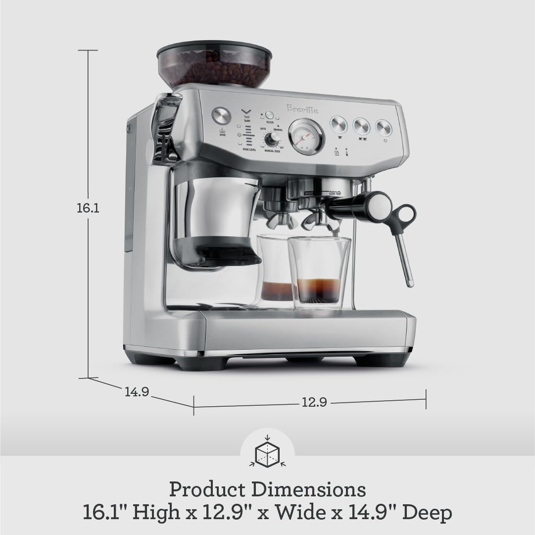 image:imageBreville Barista Express Impress Espresso Machine BES876BTR Black TruffleDamson Blue