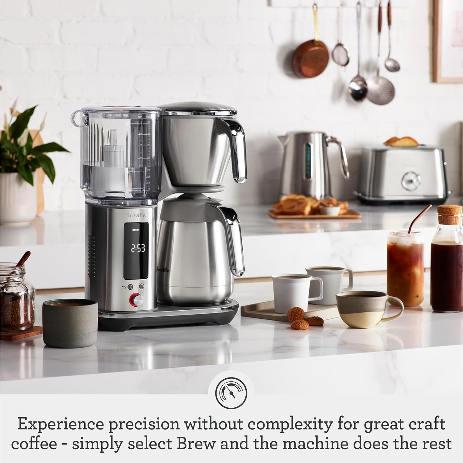 image:imageBreville Luxe Drip Coffee Machine BDC465BSS Brushed Stainless Steel Thermal CarafeDamson Blue