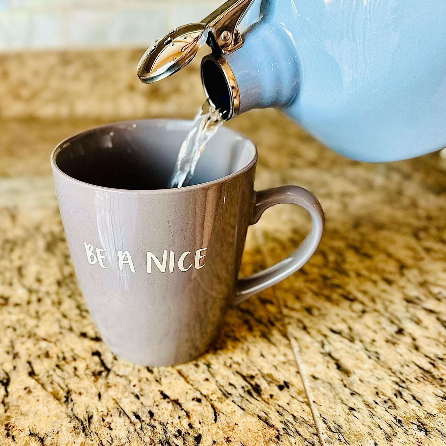 image:imageChantal Classic Teakettle 18 QT Enamel On Steel 2Tone Harmonica Whistle Rapid Boil and Even Heating AlmondAlmond