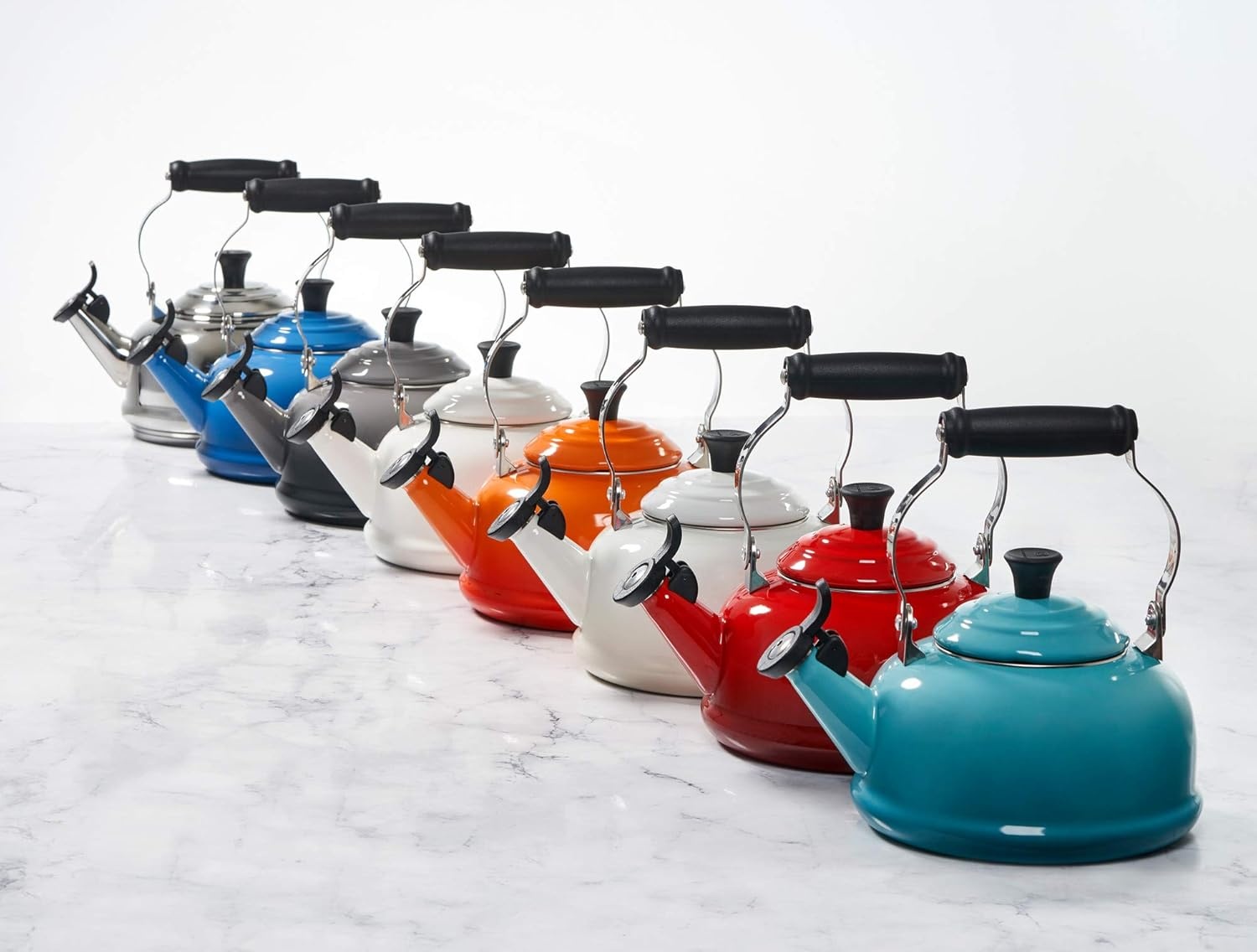 image:imageLe Creuset Enamel On Steel Whistling Tea Kettle 17 qt CeriseCerise