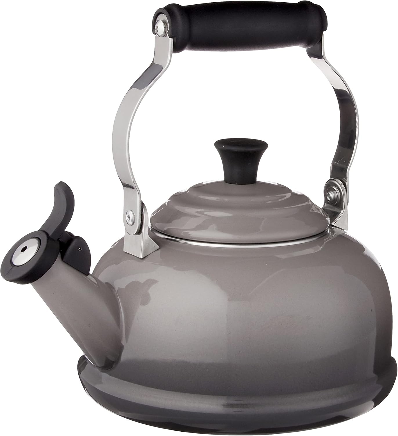 image:imageLe Creuset Enamel On Steel Whistling Tea Kettle 17 qt CeriseOyster