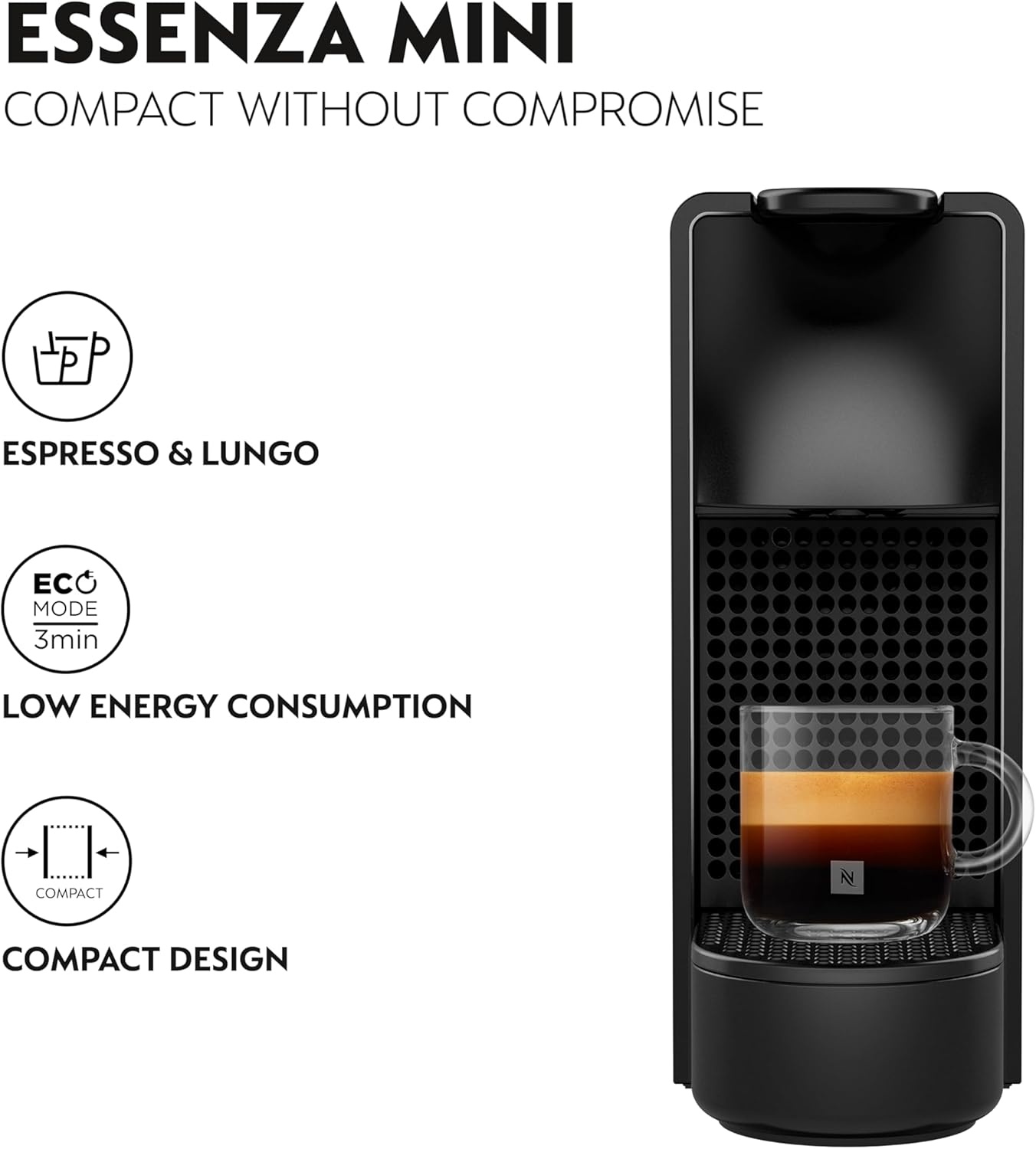 image:imageNespresso Essenza Mini Espresso Machine by Breville Piano BlackBlack