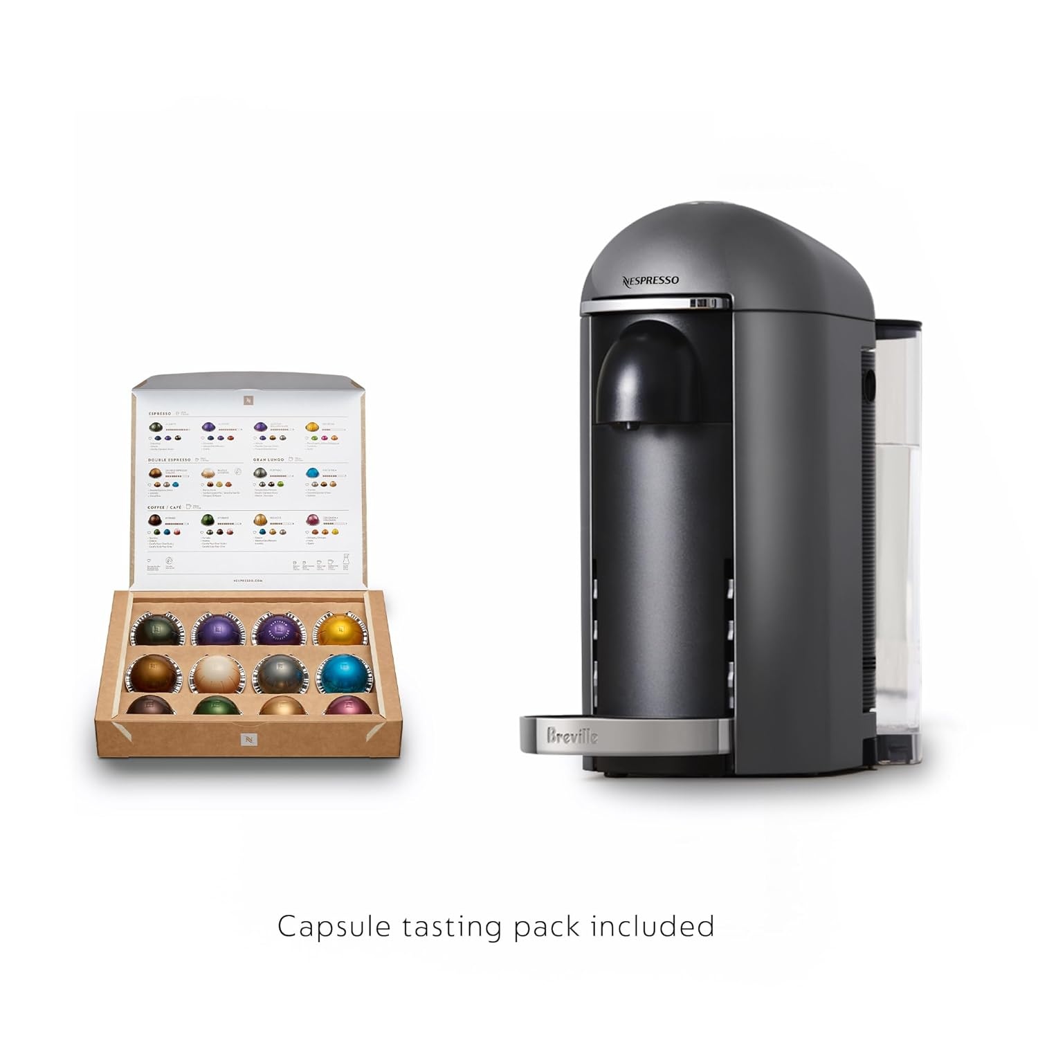 image:imageNespresso Vertuo Plus Deluxe Coffee and Espresso Maker by Breville Piano Black with Aeroccino Milk FrotherTitan