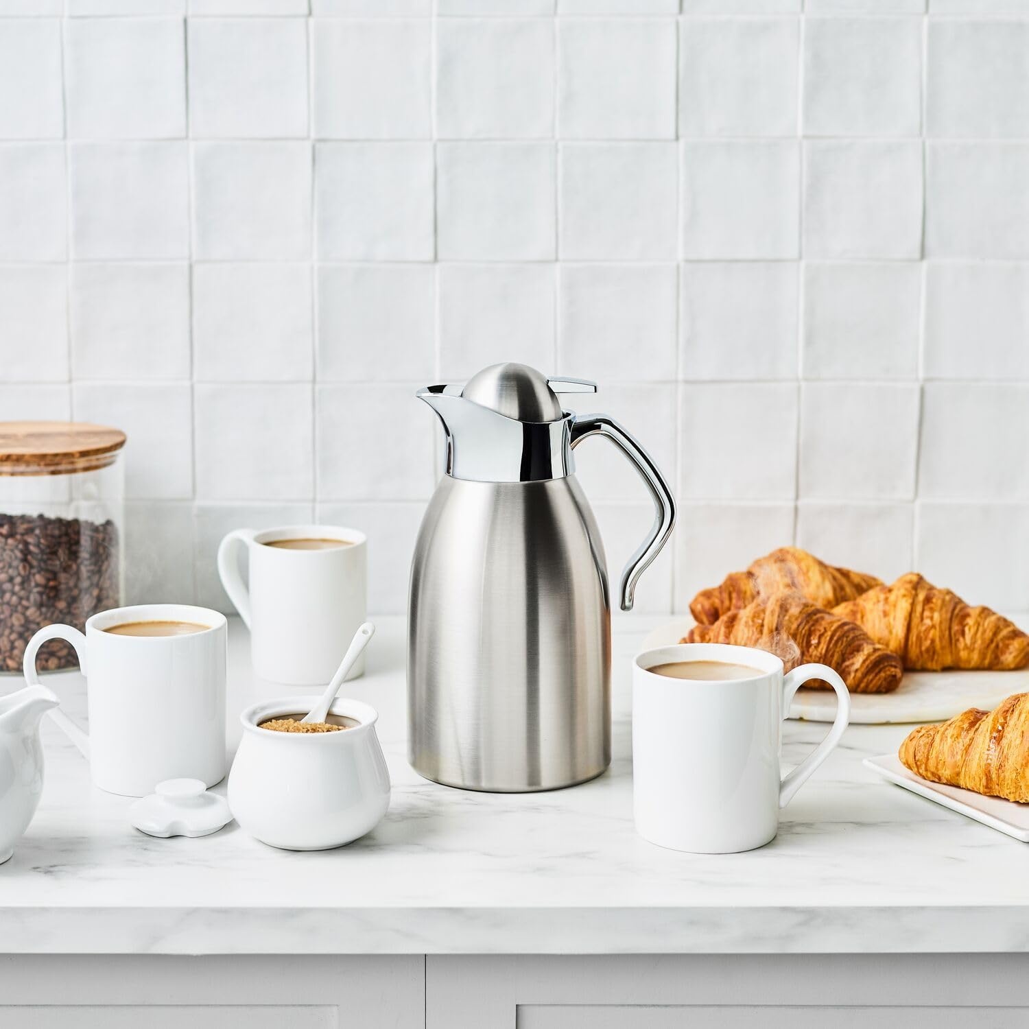 image:imageSur La Table Brushed Stainless Steel Thermal Carafe Silver