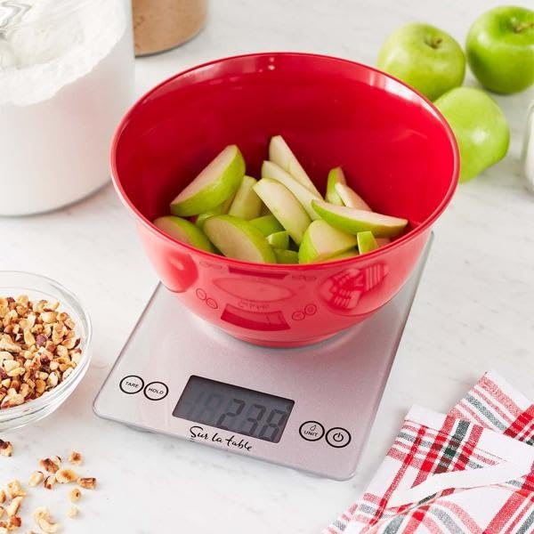 image:imageSur La Table Digital Kitchen Scale UltraSlim Food Scale with Tare Function LCD Display and Multiple Unit Modes 15 lb