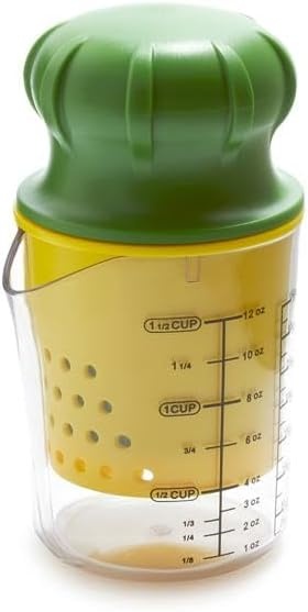 image:imageSur La Table Manual Citrus Juicer HighPerformance Hand Juicer with Clear Measuring Cup Yellow Reaming Cone Green Plunger amp Metal Prong for Maximum Juice Extraction