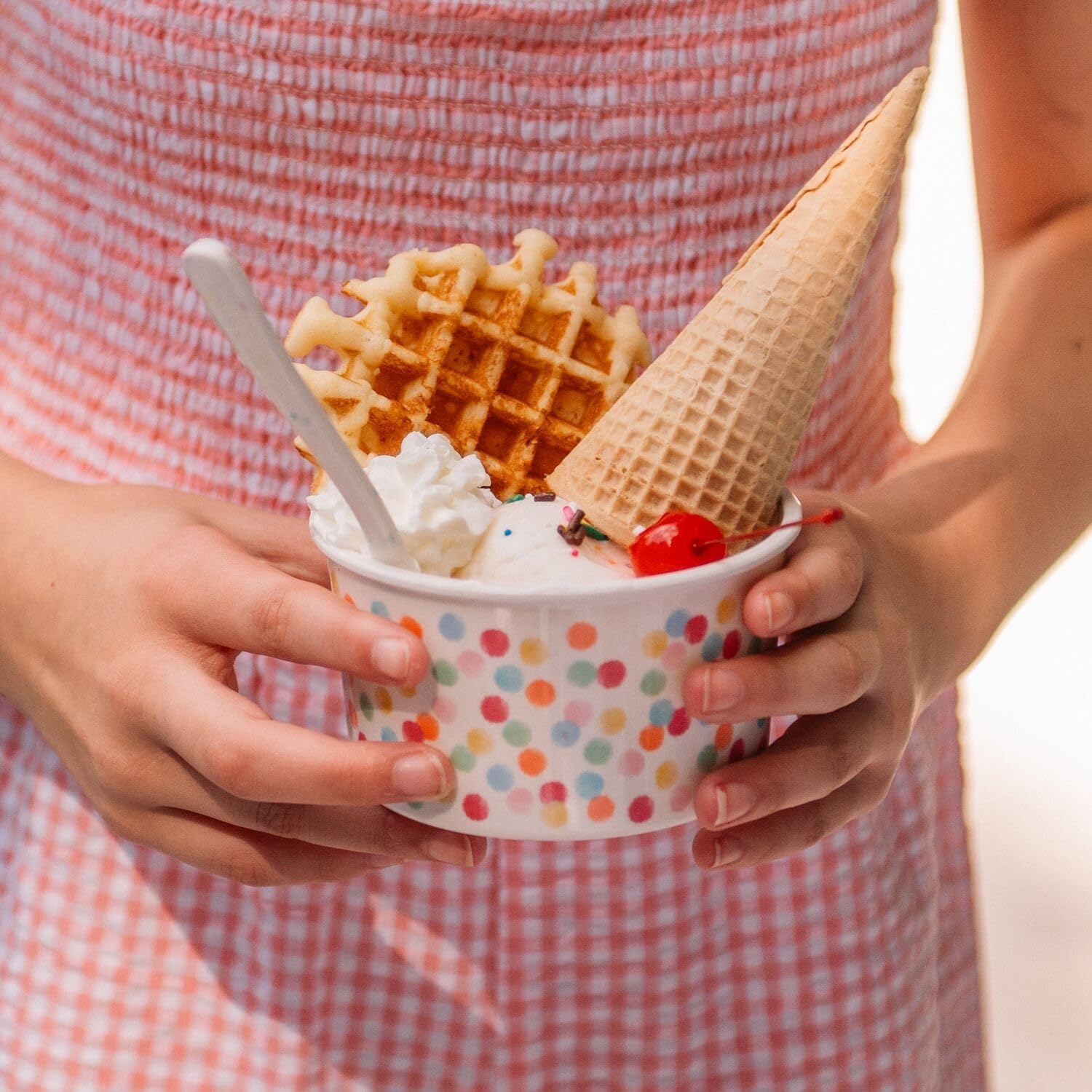 image:imageSur La Table Melamine Ice Cream Bowls Set of 4 Colorful Dessert Dishes ShatterResistant amp Dishwasher Perfect for Sundaes Snacks amp Summer Entertaining