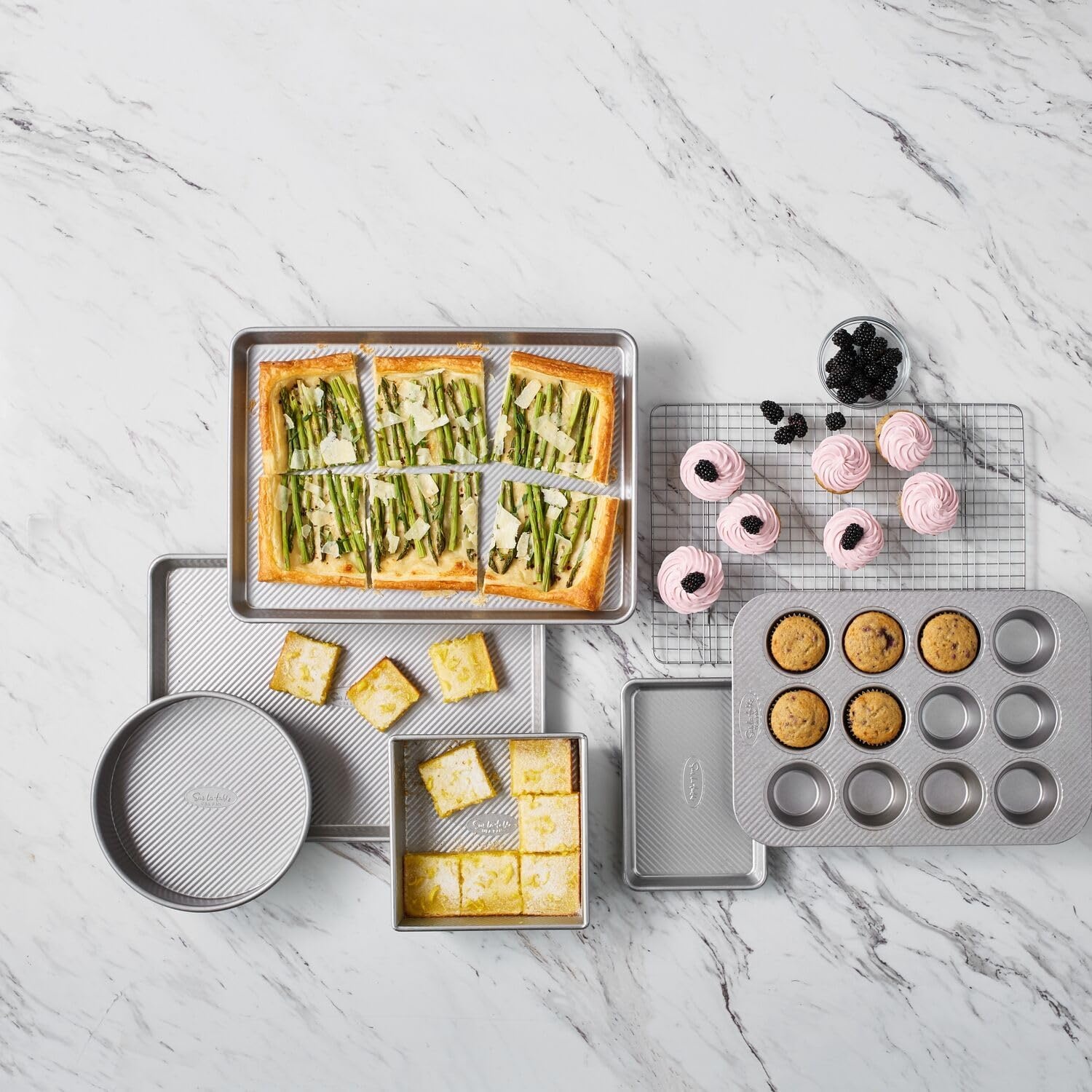 image:imageSur La Table Platinum Pro Half Sheet Pan 1725 x 1225 CommercialGrade Aluminized Steel Made in USA