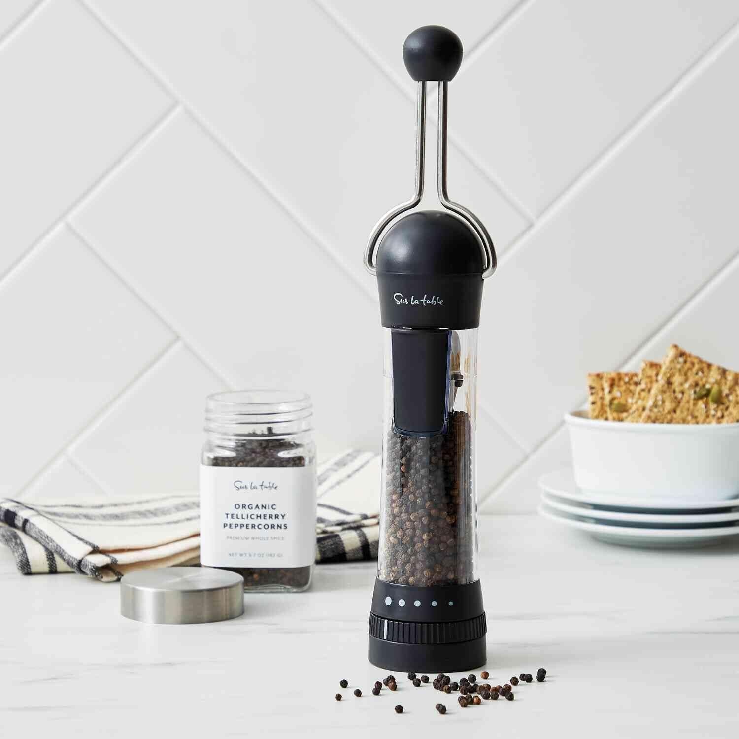 image:imageSur La Table Spice XL Ratchet Mill Grinder with 5 Adjustable Coarse settings 34 cup Capacity WhiteWhite