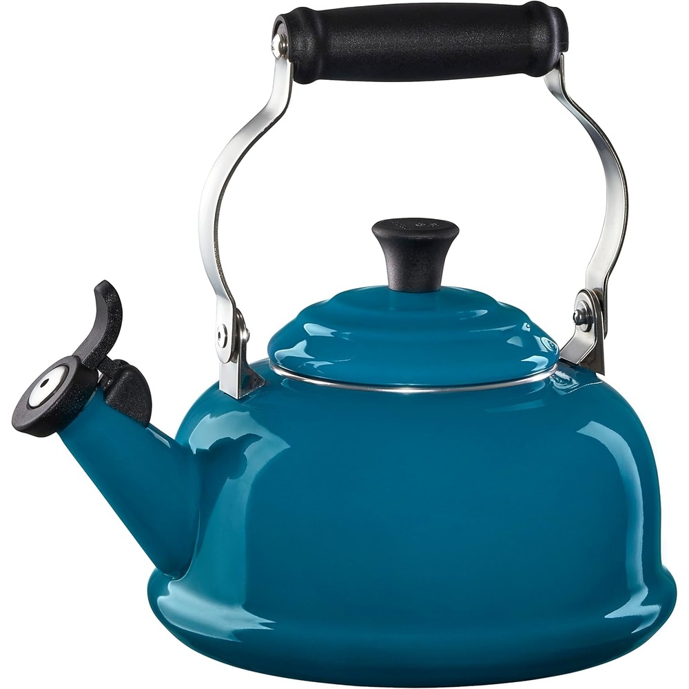 image:imageLe Creuset Enamel On Steel Whistling Tea Kettle 17 qt CeriseDeep Teal