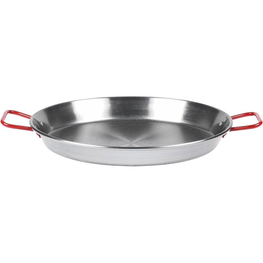 image:imageSur La Table 22 Carbon Steel Paella Pan Authentic Spanish Cookware for FamilyStyle Paella EvenHeating Naturally Seasons with Use Serves Up to 16Silver