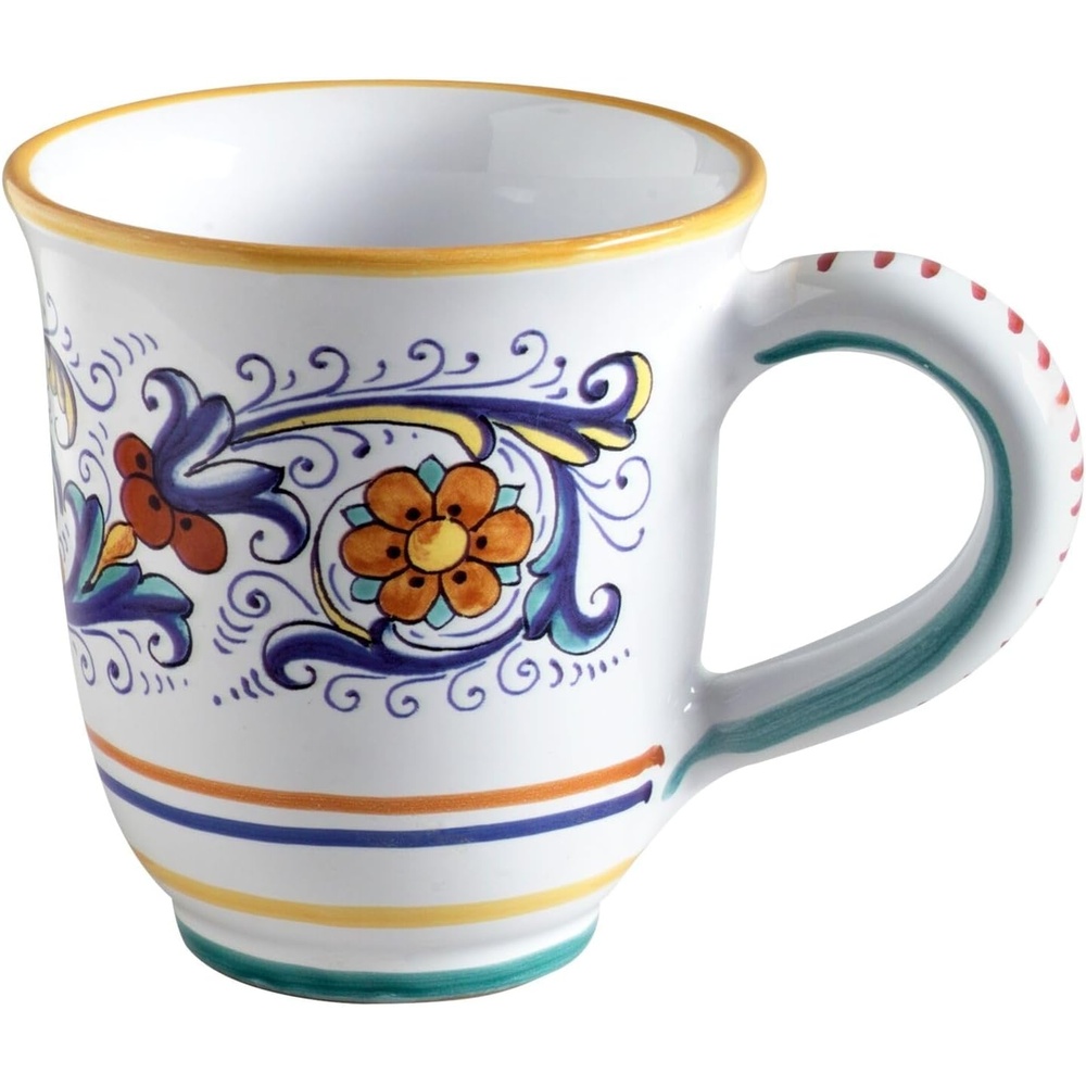 image:imageSur La Table Nova Deruta HandPainted Ceramic Mug 16 oz Colorful Italian Coffee amp Tea Cup RenaissanceInspired Design Made in Italy