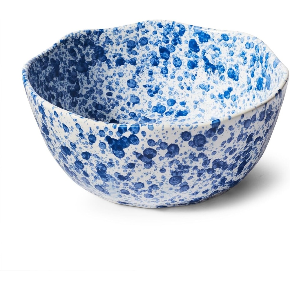 image:imageSur La Table Splatter Stoneware Serving Bowl 8 in Handcrafted Reactive Glaze Round Bowl for Serving Dips and Individual Side Dishes 8 in 19 Qt