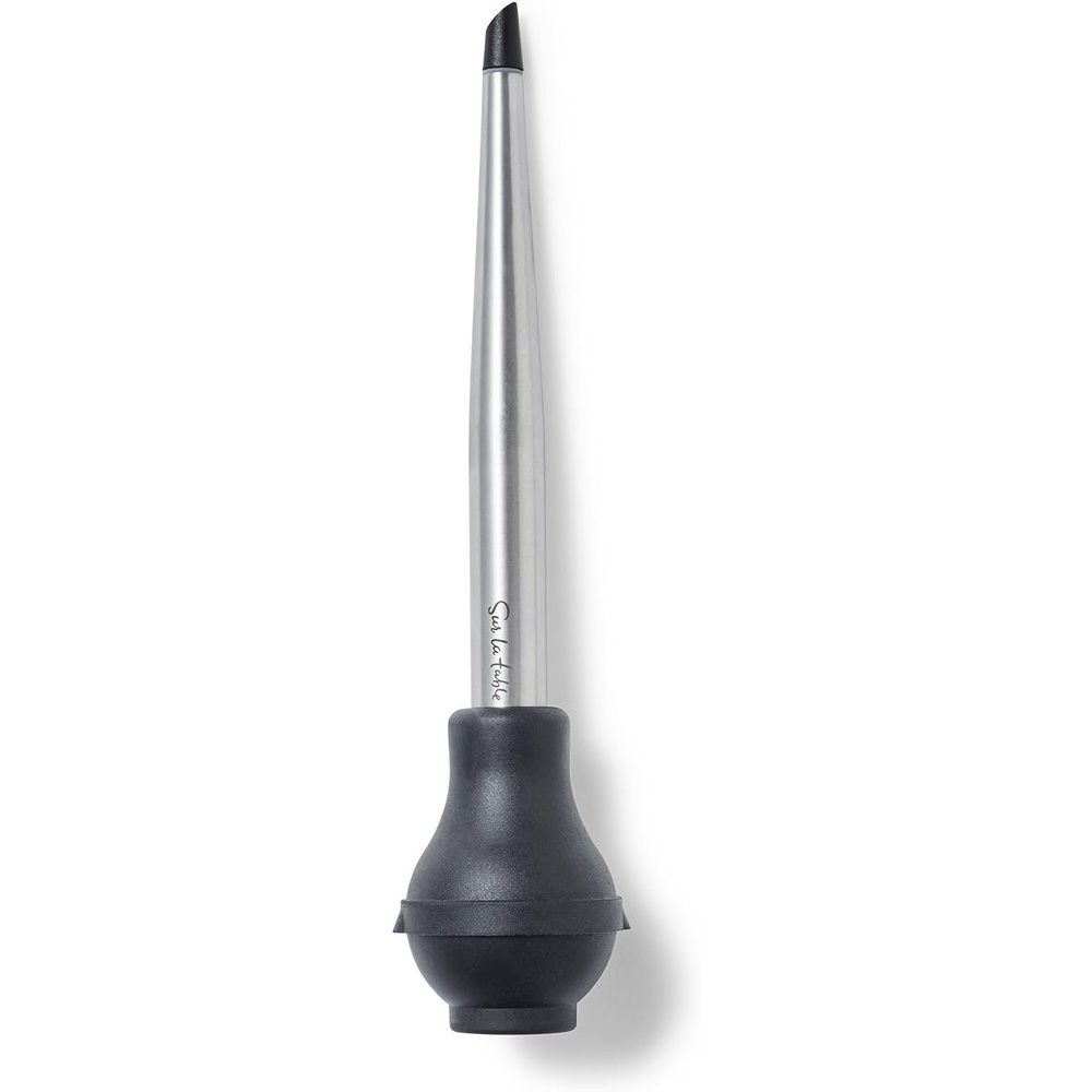 image:imageSur La Table Stainless Steel Baster Angled Nozzle Design with Removable Nylon Tip for Turkey Chicken and Roasts