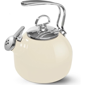 image:imageChantal Classic Teakettle 18 QT Enamel On Steel 2Tone Harmonica Whistle Rapid Boil and Even Heating AlmondAlmond