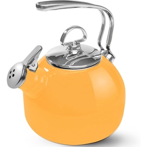 image:imageChantal Classic Teakettle 18 QT Enamel On Steel 2Tone Harmonica Whistle Rapid Boil and Even Heating AlmondMarigold