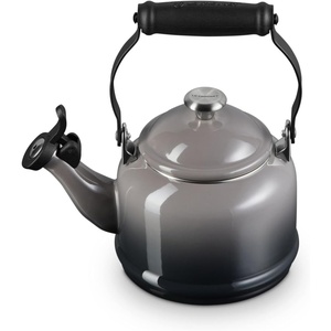 image:imageLe Creuset Enamel On Steel Demi Tea Kettle with Metal Finishes 125 qt FlameOyster