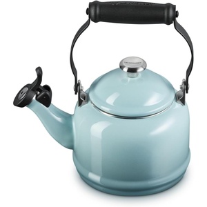 image:imageLe Creuset Enamel On Steel Demi Tea Kettle with Metal Finishes 125 qt FlameSea Salt
