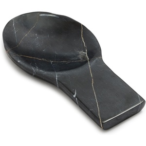 image:imageSur La Table Black Marquina Marble Spoon Rest  Handcrafted Kitchen Utensil Holder for Stove or Countertop Elegant and Durable Design