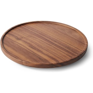 image:imageSur La Table Black Walnut Lazy Susan American Black Walnut Rotating Turntable for Dining Table and Countertop Organization