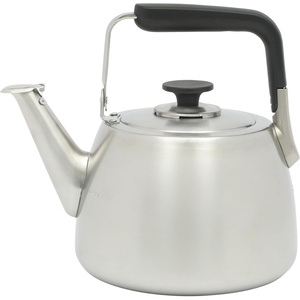 image:imageSur La Table Kitchen Essentials 2 Qt Heavy Gauge Brushed Stainless Steel Whistling Tea Kettle  Durable Stovetop KettleBrushed Stainless