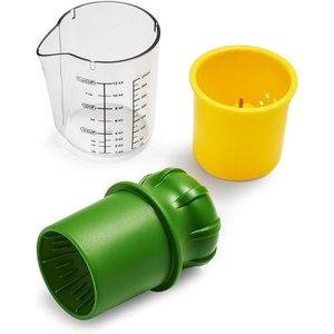 image:imageSur La Table Manual Citrus Juicer  HighPerformance Hand Juicer with Clear Measuring Cup Yellow Reaming Cone Green Plunger amp Metal Prong for Maximum Juice Extraction