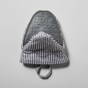 image:imageSur La Table Silicone Striped Mini Pinch Mitt GrayGray
