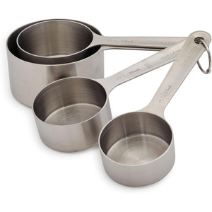 image:imageSur La Table Stainless Steel Measuring Cups Set of 4 Silver