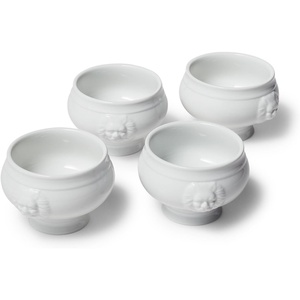 image:imageSur La Table White Porcelain Lions Head Soup Bowls  Set of 4 Elegant 14 oz Serving Dishes for Stew amp Hot Meals  Classic Dinnerware