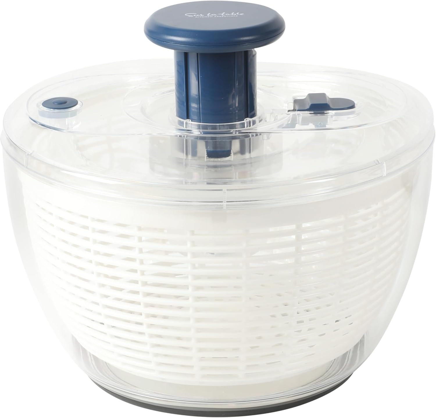 image:imageSur La Table Kitchen Essential 63 Qt Salad Spinner Fruit Wahser Fruit Washing Bowl with Strainer Vegertable Cleaner Salad Cleaner Lettuce Washer RedNavy Blue