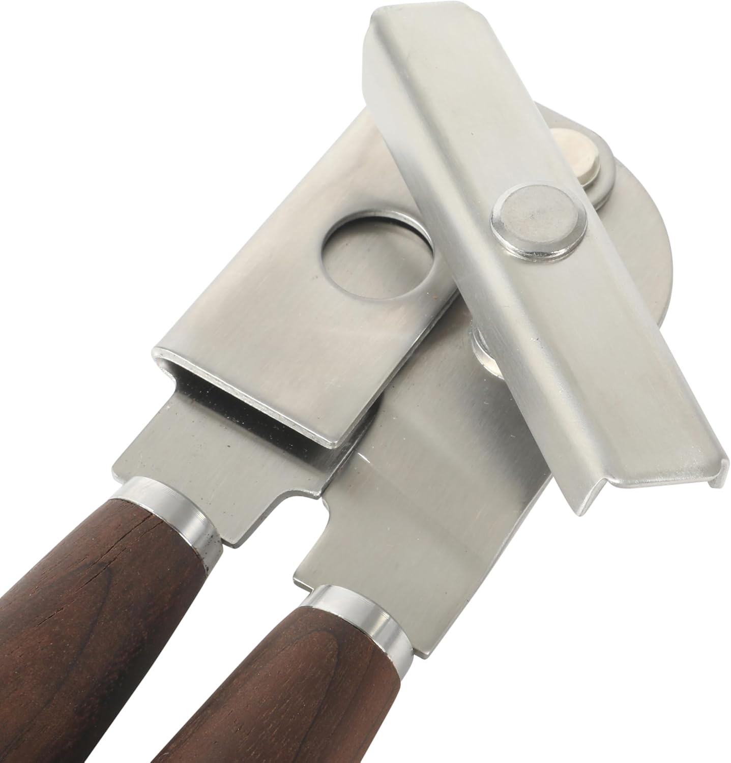image:imageSur La Table Kitchen Essential Stainless Steel WWalnut Handle 55 Inch Mesh Strainer and SifterWalnut Co StainlessWalnut