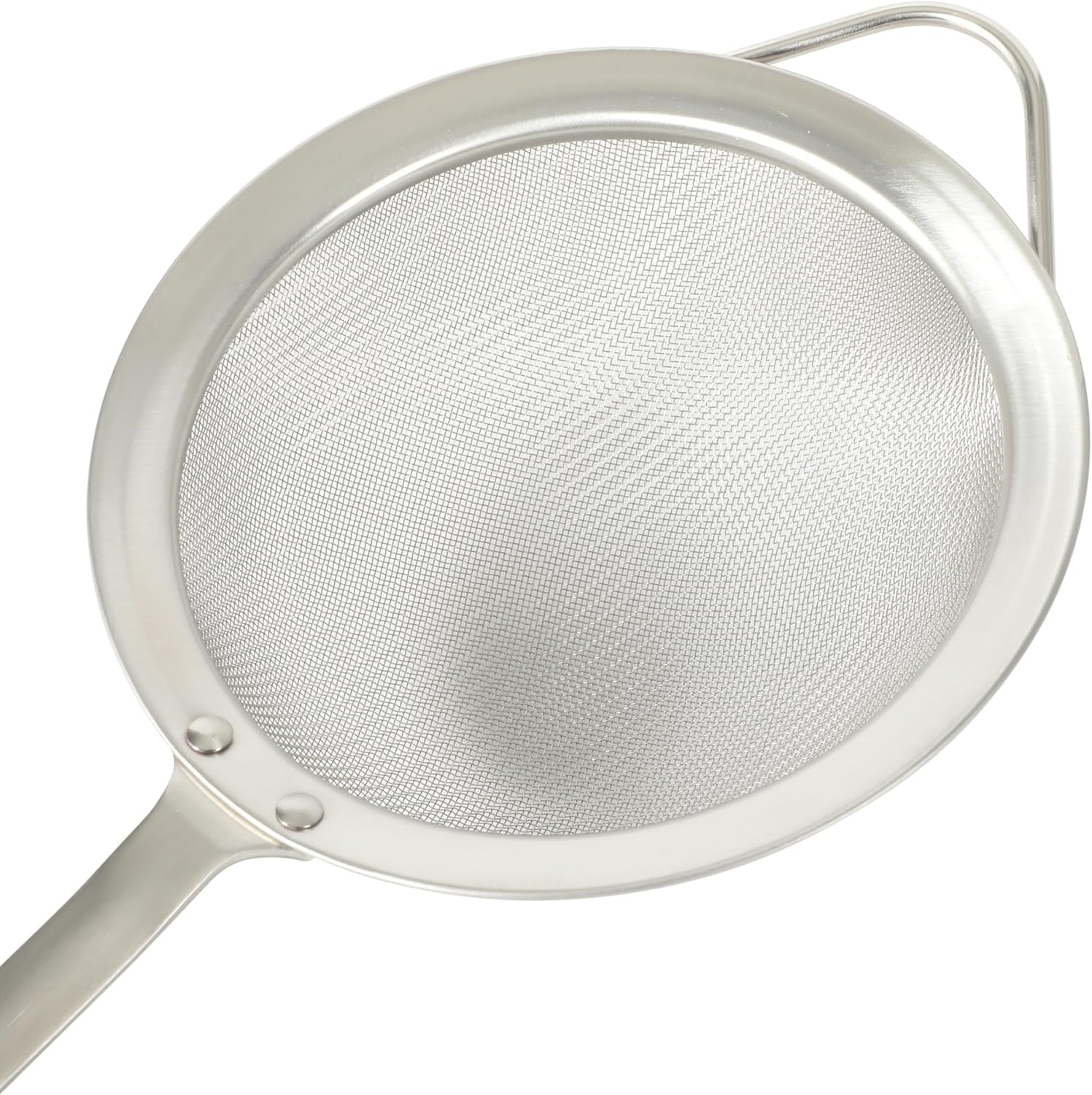 image:imageSur La Table Kitchen Essential Stainless Steel WWalnut Handle 55 Inch Mesh Strainer and SifterWalnut Co StainlessWalnut