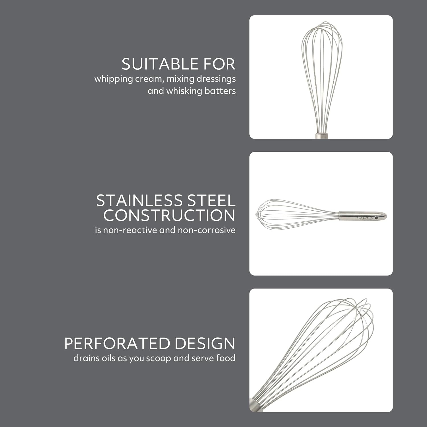 image:imageSur La Table Kitchen Essential Steelhaus Stainless Steel Kitchen SpoonSteelhaus Stainless Steel