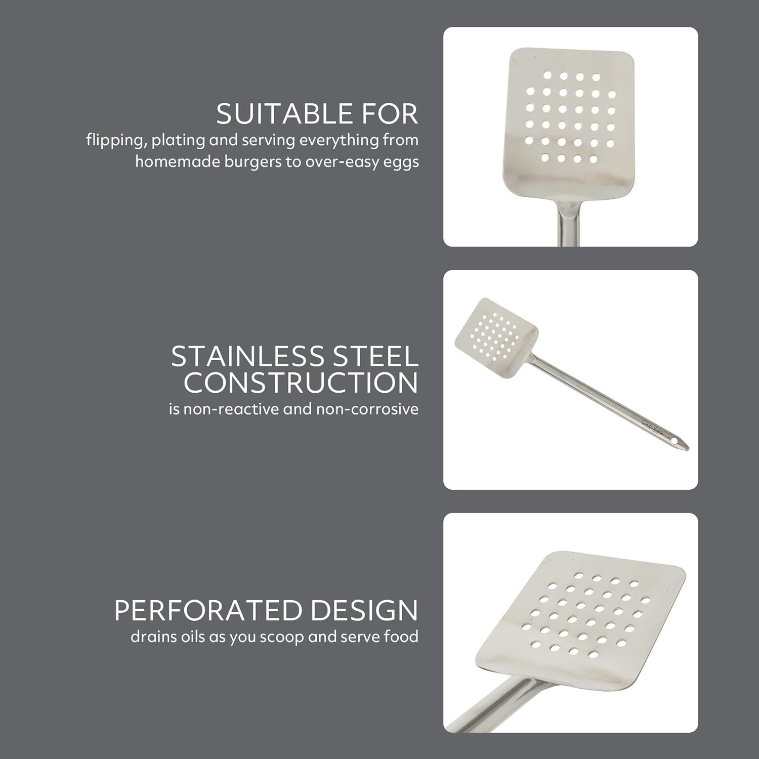 image:imageSur La Table Kitchen Essential Steelhaus Stainless Steel Kitchen SpoonSteelhaus Stainless Steel