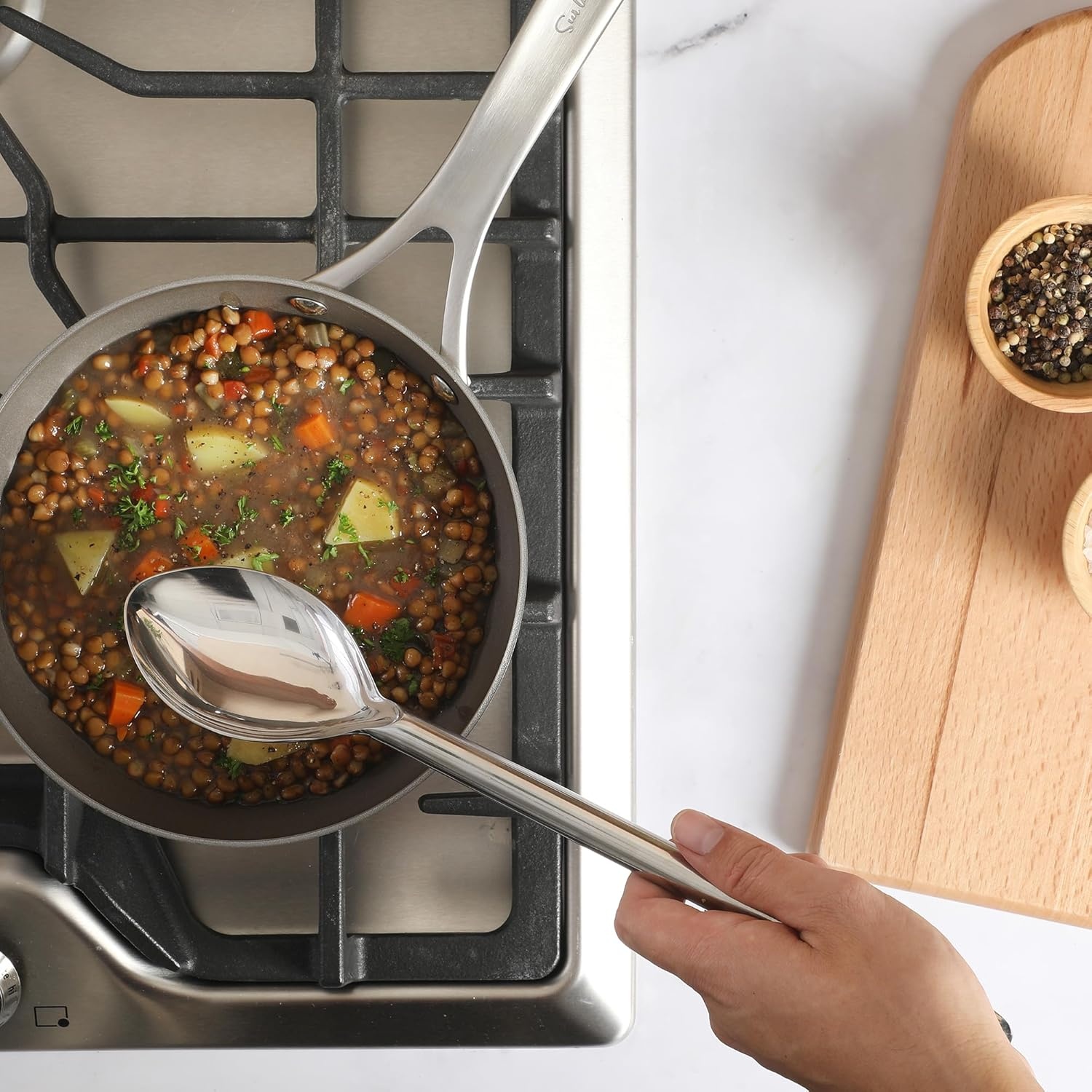 image:imageSur La Table Kitchen Essential Steelhaus Stainless Steel Kitchen SpoonSteelhaus Stainless Steel