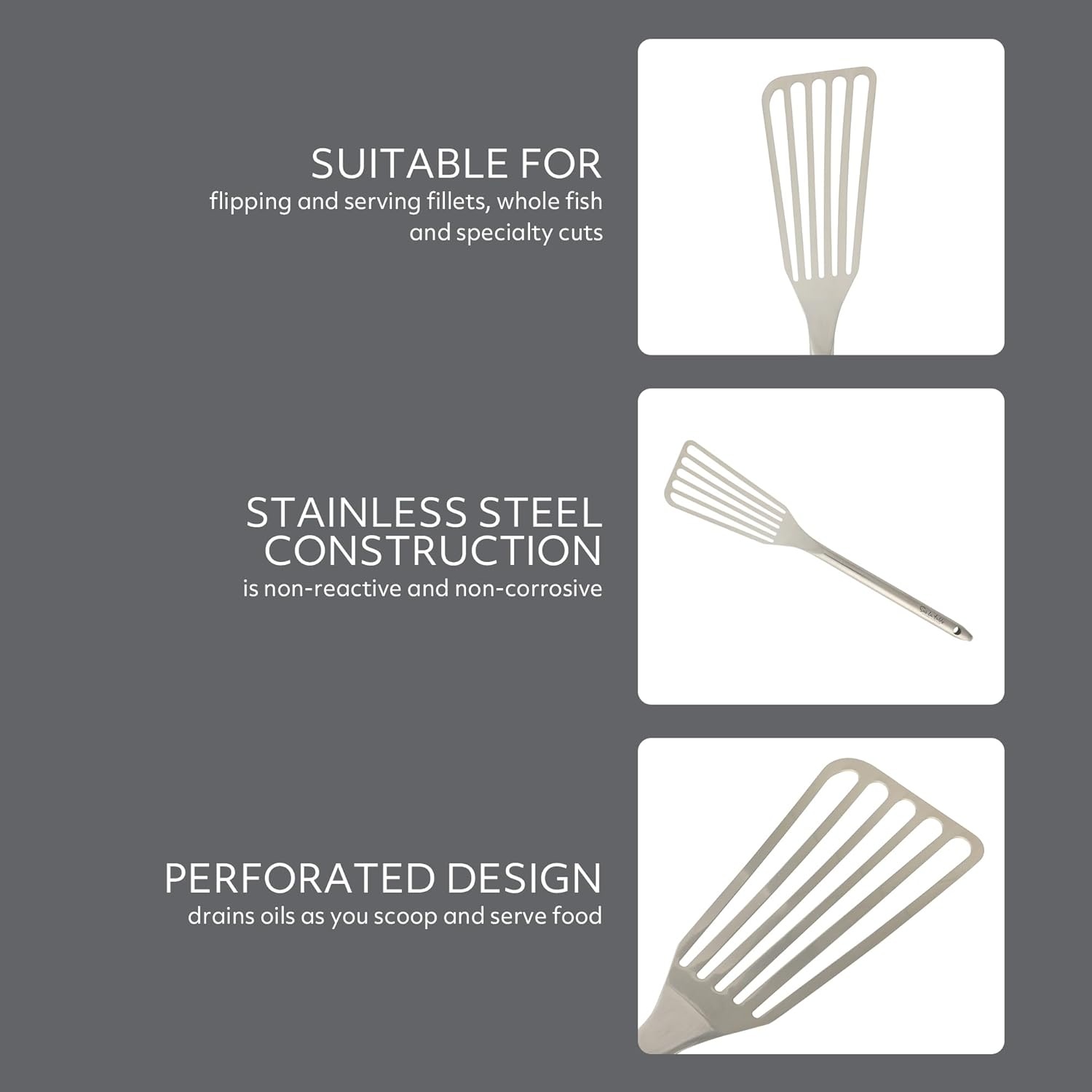 image:imageSur La Table Kitchen Essential Steelhaus Stainless Steel Kitchen SpoonSteelhaus Stainless Steel