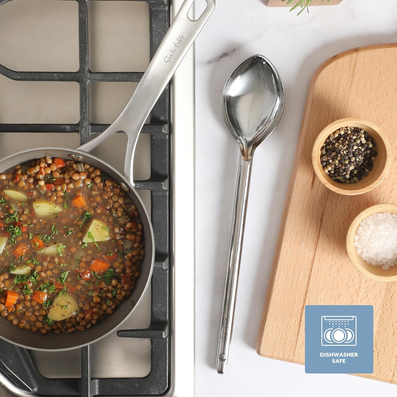 image:imageSur La Table Kitchen Essential Steelhaus Stainless Steel Kitchen SpoonSteelhaus Stainless Steel