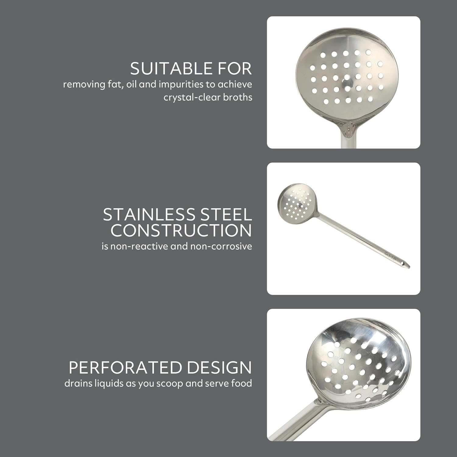 image:imageSur La Table Kitchen Essential Steelhaus Stainless Steel Kitchen SpoonSteelhaus Stainless Steel