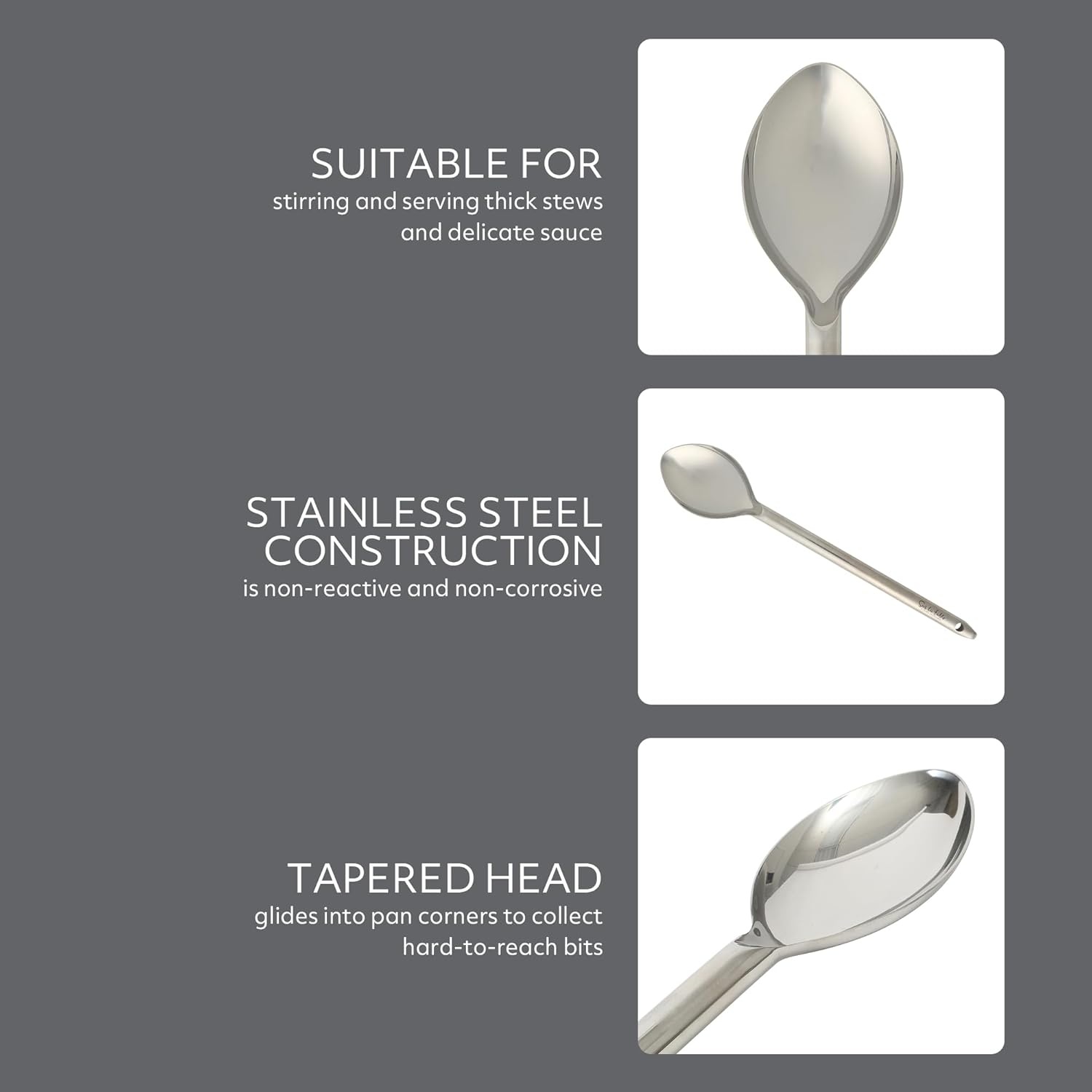 image:imageSur La Table Kitchen Essential Steelhaus Stainless Steel Kitchen SpoonSteelhaus Stainless Steel