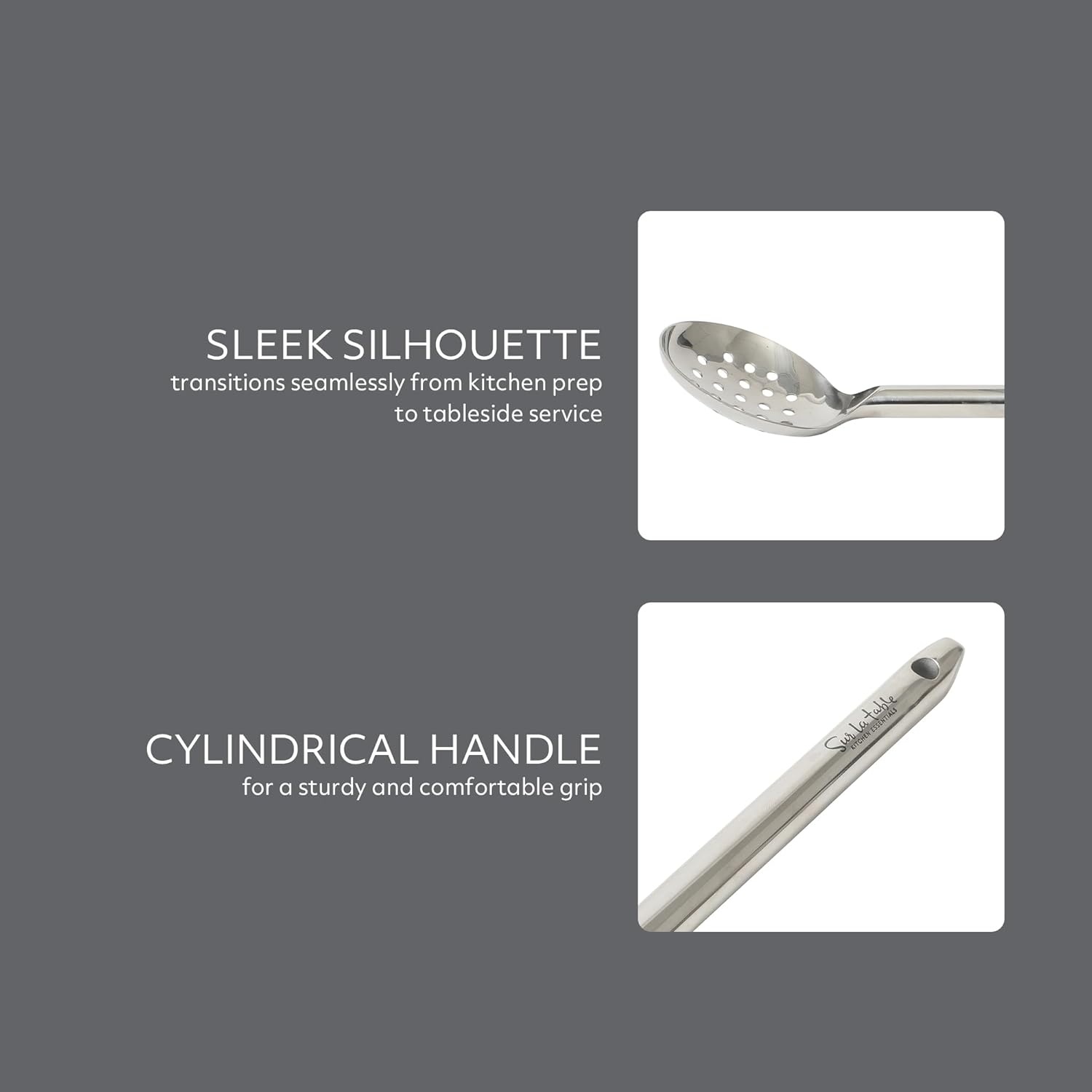 image:imageSur La Table Kitchen Essential Steelhaus Stainless Steel Kitchen SpoonSteelhaus Stainless Steel