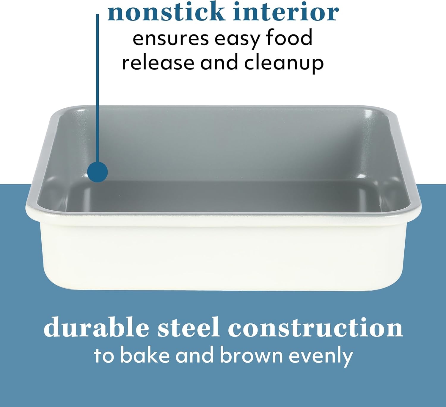 image:imageSur La Table Kitchen Essentials Bake Sale 9 X 5 Inch PFOA PFAS PTFE Free Nonstick Loaf Pan Linen WhiteLinen White