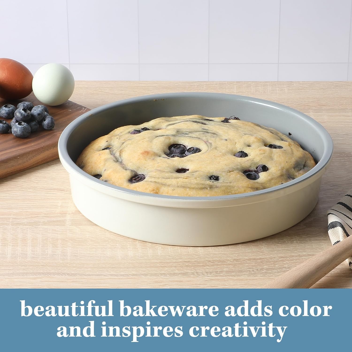 image:imageSur La Table Kitchen Essentials Bake Sale 9 X 5 Inch PFOA PFAS PTFE Free Nonstick Loaf Pan Linen WhiteLinen White