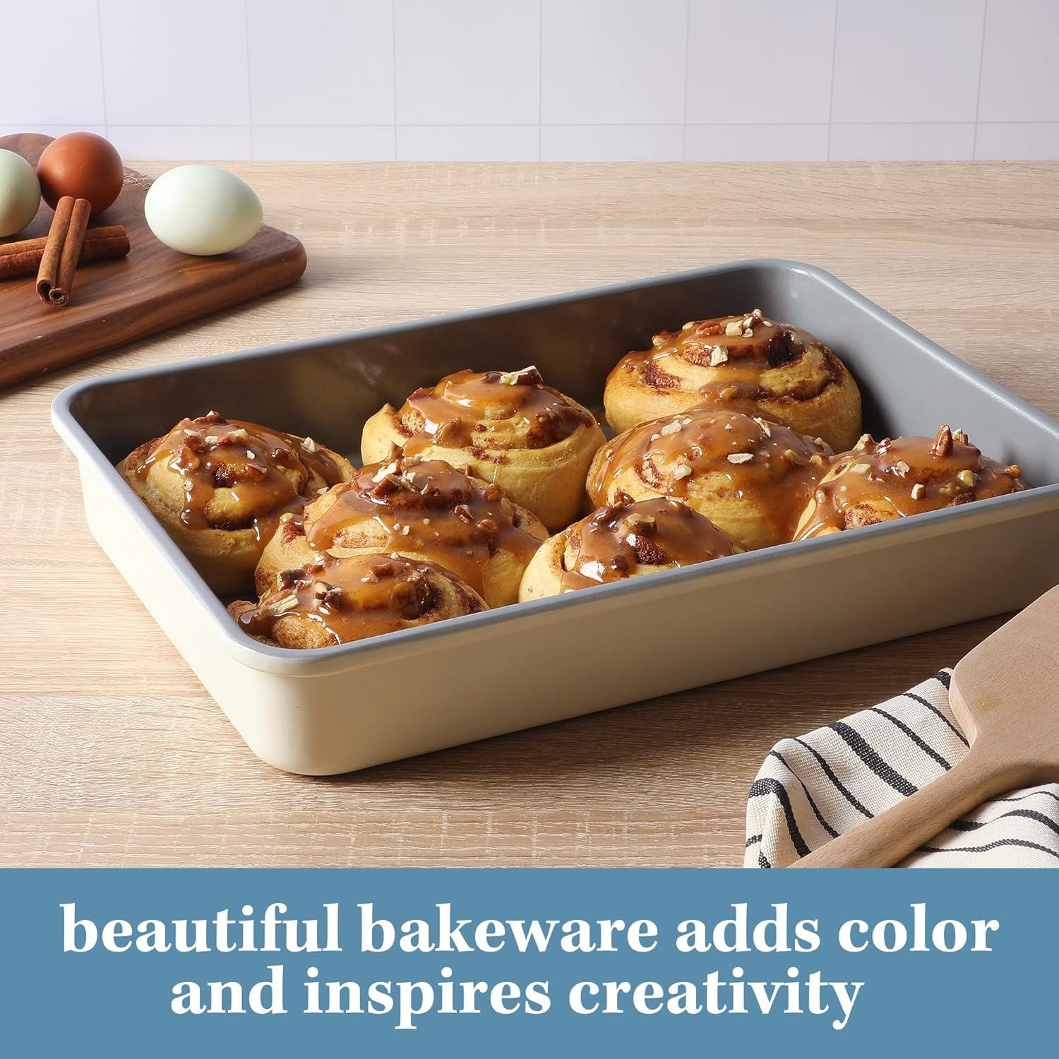image:imageSur La Table Kitchen Essentials Bake Sale 9 X 5 Inch PFOA PFAS PTFE Free Nonstick Loaf Pan Linen WhiteLinen White