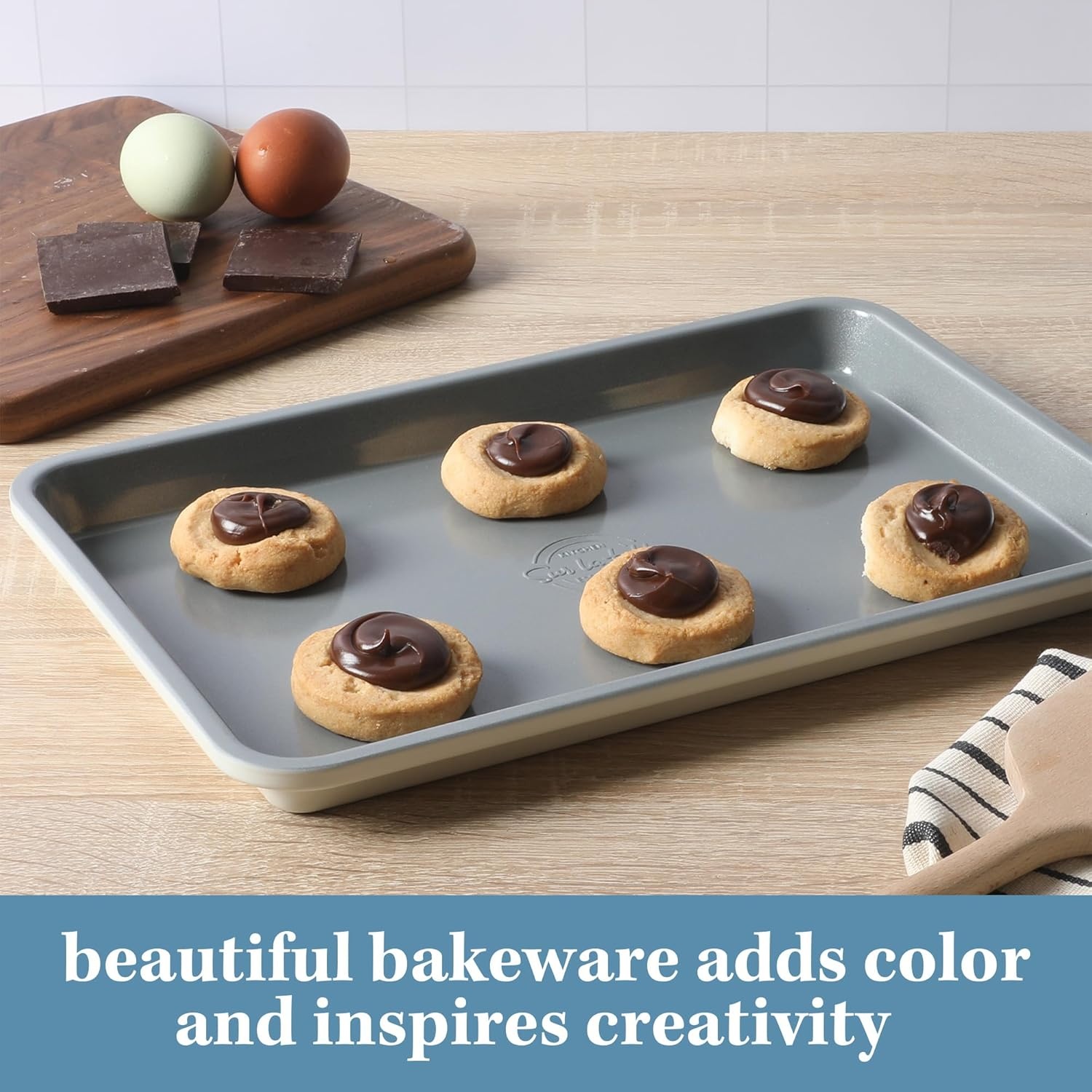 image:imageSur La Table Kitchen Essentials Bake Sale 9 X 5 Inch PFOA PFAS PTFE Free Nonstick Loaf Pan Linen WhiteLinen White