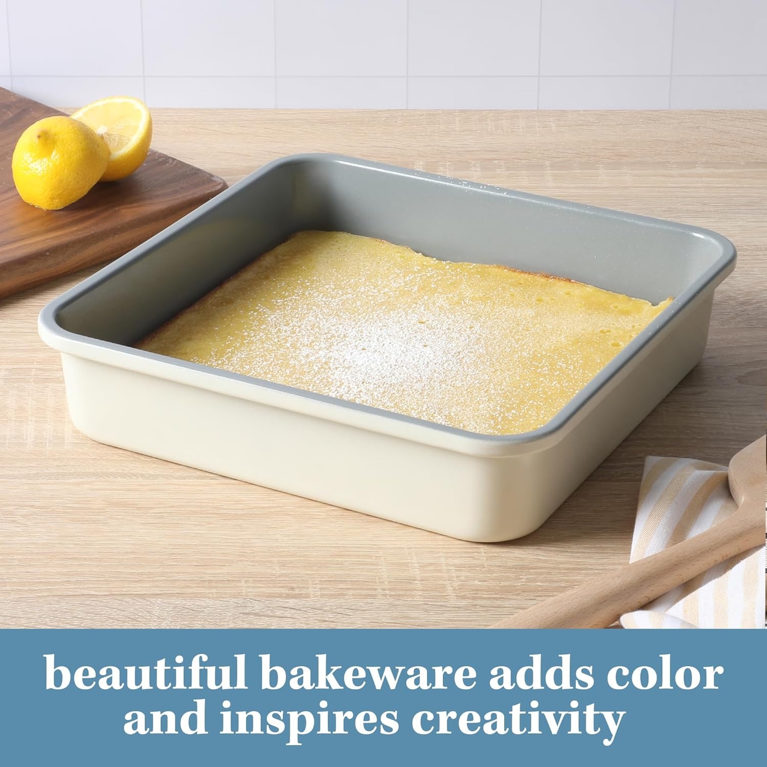 image:imageSur La Table Kitchen Essentials Bake Sale 9 X 5 Inch PFOA PFAS PTFE Free Nonstick Loaf Pan Linen WhiteLinen White