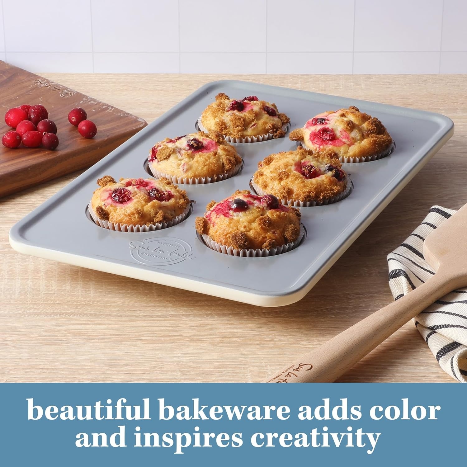 image:imageSur La Table Kitchen Essentials Bake Sale 9 X 5 Inch PFOA PFAS PTFE Free Nonstick Loaf Pan Linen WhiteLinen White