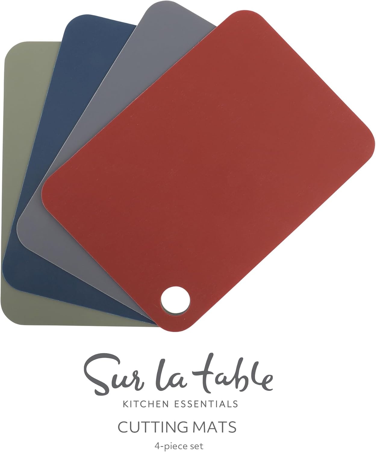 image:imageSur La Table Kitchen Essentials Crafty Carvery BPAFree Flexible Cutting Mats 4Piece ColorCoded Chopping Board Set Dishwasher Safe NonSlip 1175 x 825 Assorted Colors